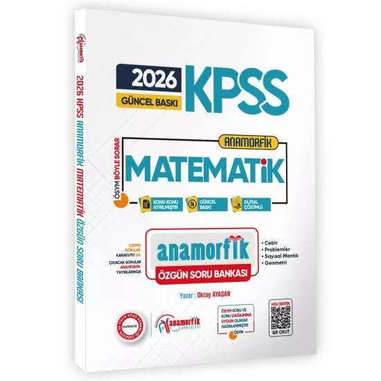  2026 KPSS Yeni Sistem Anamorfik Matematik Özgün Soru Bankası Konu Konu Dijital Çözümlü