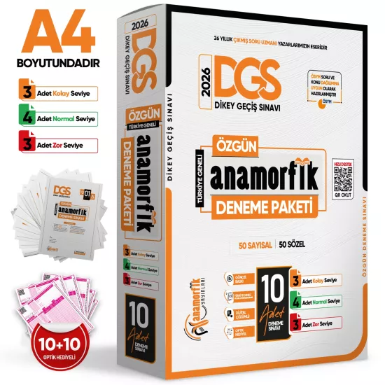 2026 DGS ÖSYM Çıkmış Soru 14lü Tıpkı Basım ve Anamorfik Özgün 18li (10+8) Deneme Paketi TG Çözümlü
