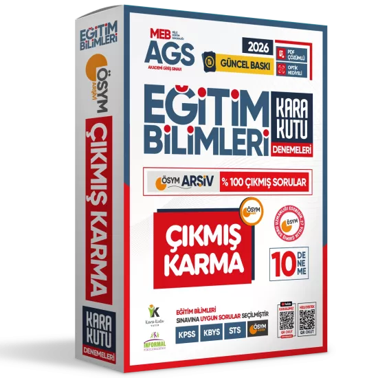 2026 MEB-AGS Eğitim Bilimleri ÖSYM Çıkmış Soru Karma Kara Kutu 10lu Deneme Paketi Türkiye Geneli