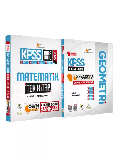 2026 KPSS Kara Kutu TEK KİTAP Matematik ve Geometri ÖSYM Çıkmış Soru Bankası 2li SET Konu Özetli