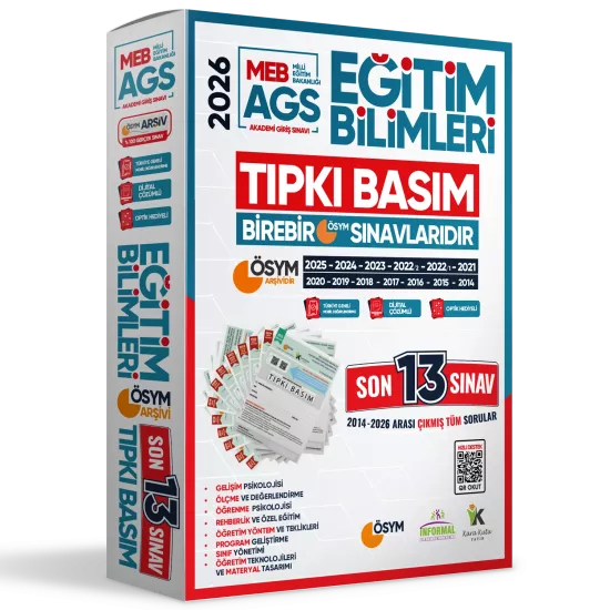 2026 KPSS-MEB AGS EĞİTİM BİLİMLERİ ÖSYM Çıkmış Soru Tıpkı Basım Kitapçıkları 13lü Deneme Paketi