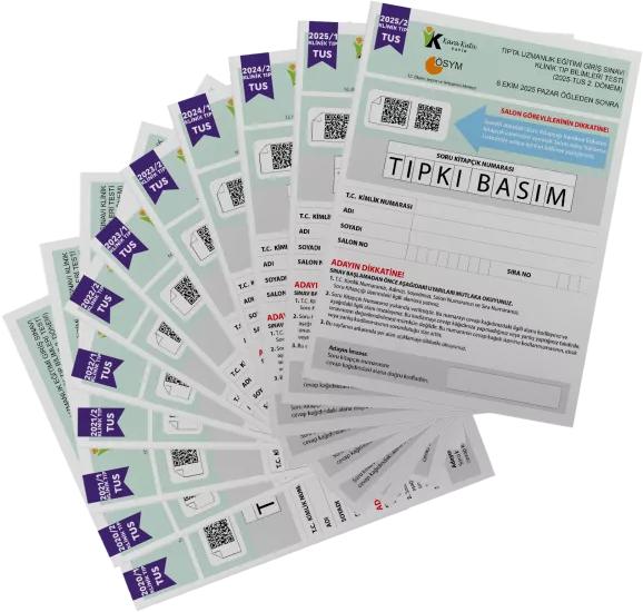 2026 TUS Klinik Tıp Bilimleri ÖSYM Çıkmış Soru Tıpkı Basım Son 6 Yıl 12li Deneme Kitapçığı