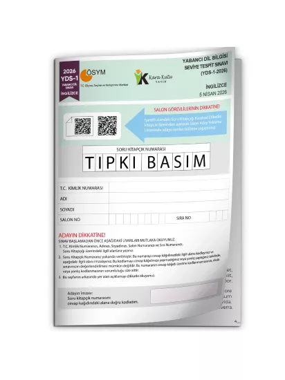 YDS İngilizce 2026/1 Yabancı Dil Sınavı ÖSYM Tıpkı Basım Çıkmış Soru Deneme Kitapçığı (e-YDS uygun)