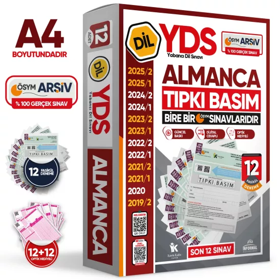 2026 YDS Almanca ÖSYM Tıpkı Basım Çıkmış Soru Deneme Paketi 12li Fasikül SETİ