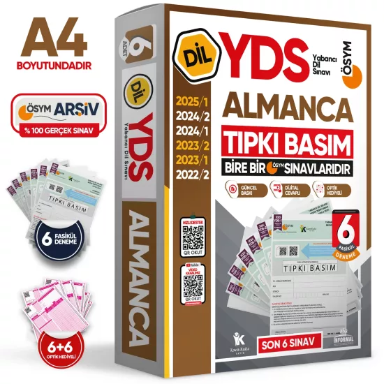 2026 YDS Almanca ÖSYM Tıpkı Basım Çıkmış Soru Deneme Paketi 6lı Fasikül SETİ