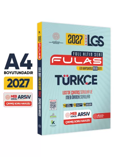 2027 8.Sınıf Full LGS Altın Seri (FULAS) TÜRKÇE MEB Çıkmış Soru Bankası Modüler Seti PDF/Video Çözümlü