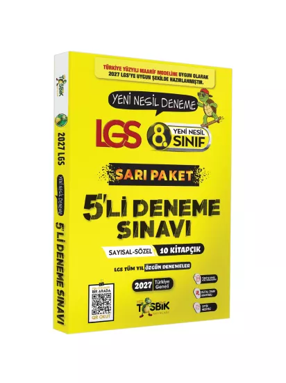 2027 LGS 8. Sınıf Deneme Paketi Yazarlar Karması SARI PAKET Tüm Konuları Kapsar Yeni Nesil Sorular