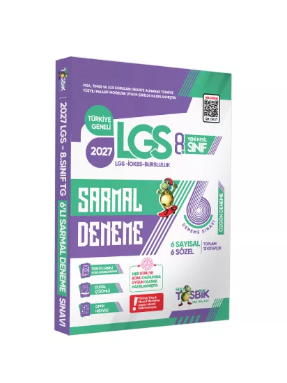 2027 8.Sınıf Yeni Sistem LGS İlk Dönem Konularını Kapsayan SARMAL 6lı Deneme Paketi Dijital Çözümlü