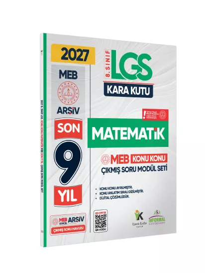 2027 LGS 8.Sınıf MATEMATİK Karakutu MEB Çıkmış Soru Modülü Video/PDF Çözümlü Konu Konu Son 9 Yıl