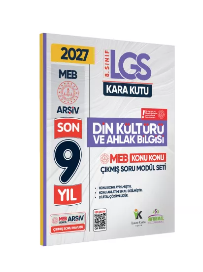 2027 LGS 8.Sınıf DİN KÜLTÜRÜ Karakutu MEB Çıkmış Soru Modülü Video/PDF Çözümlü Konu Konu Son 9 Yıl