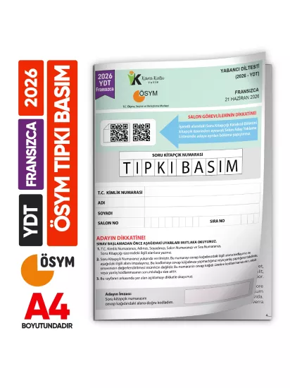 2026 YKS YDT Fransızca ÖSYM Tıpkı Basım Çıkmış Soru Deneme Kitapçığı (Türkiye Geneli)