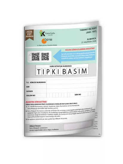 2026 YKS YDT Almanca ÖSYM Tıpkı Basım Çıkmış Soru Deneme Kitapçığı (Türkiye Geneli)