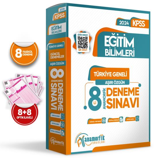 2024 MEB-AGS Eğitim Bilimleri Anamorfik 8li Paket Deneme Sınavı TG Dijital Çözümlü