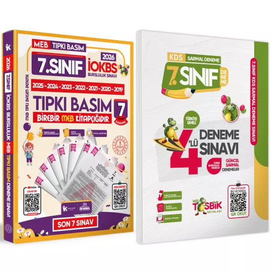 2026 7.Sınıf YENİ SİSTEM İOKBS BURSLULUK Tıpkı Basım ve Sarmal Deneme Seti Türkiye Geneli D. Çözümlü