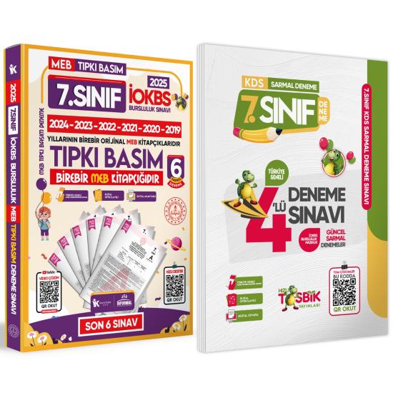 2025 7.Sınıf YENİ SİSTEM İOKBS BURSLULUK Tıpkı Basım ve Sarmal Deneme Seti Türkiye Geneli D. Çözümlü