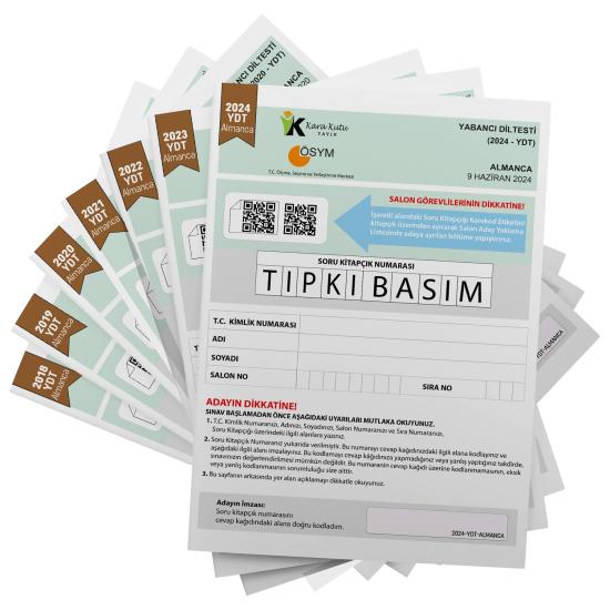 2026 YKS YDT (Yabancı Dil Testi) ALMANCA ÖSYM Çıkmış Soru Tıpkı Basım Deneme Paketi 8li Türkiye G.