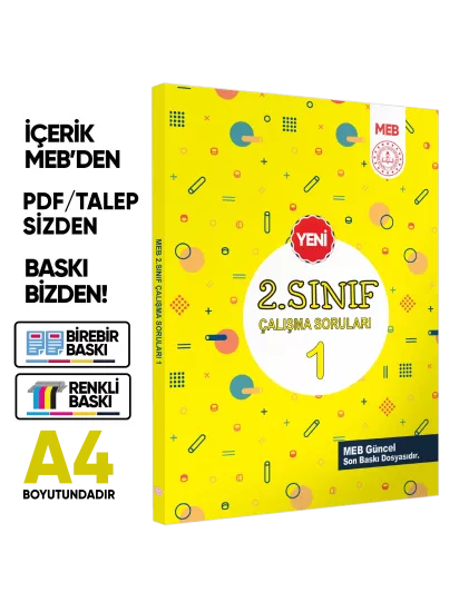 MEB İlkokul 2.Sınıf Çalışma Soruları 1 ve 2 Tüm Dersler Kazanım Pekiştirme Kitap Seti BASKI ÜCRETİ MEB İlkokul 2.Sınıf Çalışma Soruları 1 ve 2 Tüm Dersler Kazanım Pekiştirme Kitap Seti BASKI ÜCRETİ