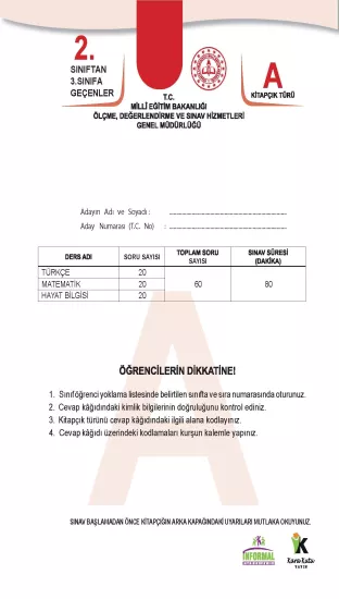2.Sınıf Özel Okullar ve Bursluluk Hazırlık MEB Tıpkı Basım Deneme 6lı Fasikül SETİ