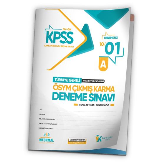 2024 KPSS ÖSYM Arşivi Çıkmış Soru Karma Genel Yetenek Genel Kültür D. Çözümlü Deneme 10/1.Kitapçık