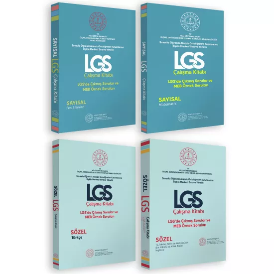 2026 8.Sınıf LGS MEB Örnek Soruları Sözel ve Sayısal Çalışma Kitabı 4’lü SET RENKLİ A4 Boyut GÜNCEL