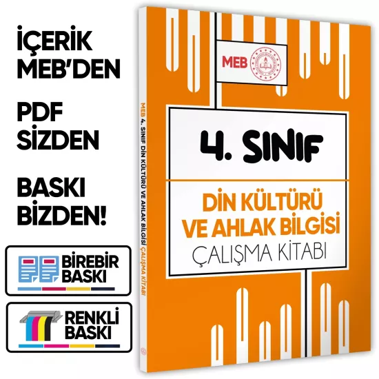 2026 MEB ÖDM İlkokul 4.Sınıf DİN KÜLTÜRÜ VE AHLAK BİLGİSİ Çalışma Kitabı Soru Bankası  BASKI ÜCRETİ