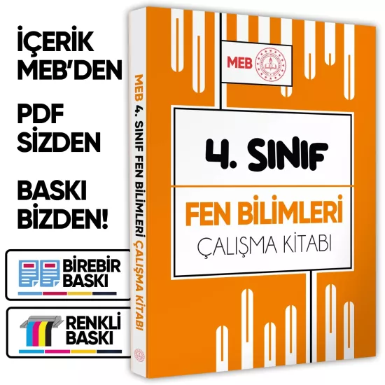 2026 MEB ÖDM İlkokul 4.Sınıf FEN BİLİMLERİ Çalışma Kitabı Alıştırmalı Soru Bankası BASKI ÜCRETİ