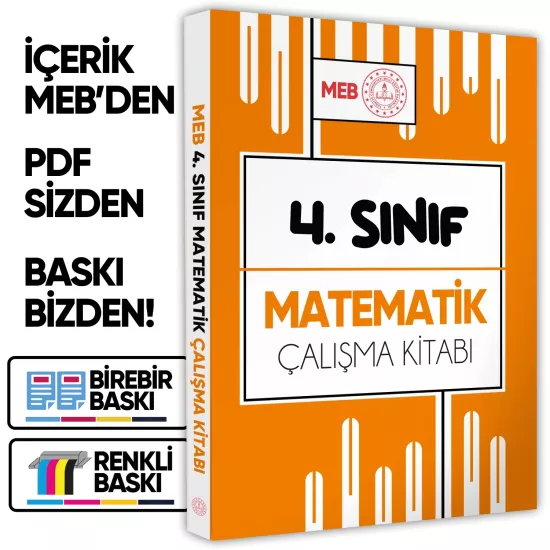 2026 MEB ÖDM İlkokul 4.Sınıf MATEMATİK Çalışma Kitabı Alıştırmalı Soru Bankası BASKI ÜCRETİ