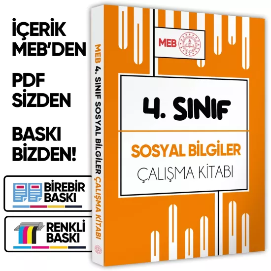 2026 MEB ÖDM İlkokul 4.Sınıf SOSYAL BİLGİLER Çalışma Kitabı Alıştırmalı Soru Bankası  BASKI ÜCRETİ