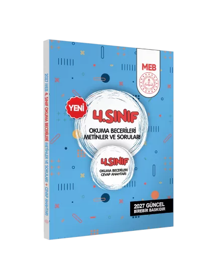 2027 MEB İlkokul 4.Sınıf Okuma Becerileri Metinler ve Soruları Çözüm Kitapçık İlaveli BASKI ÜCRETİ