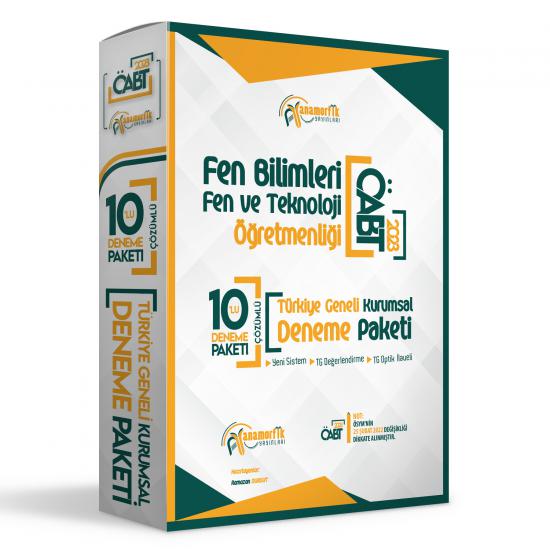 2024 ÖABT Anamorfik Yayınları TG FEN BİLİMLERİ ve TEKNOLOJİ Öğretmenliği 10lu Çözümlü Paket Deneme