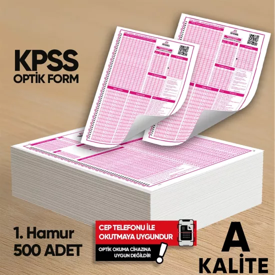 KPSS (GY-GK) Deneme Sınavları İçin 30 Adet Optik Form