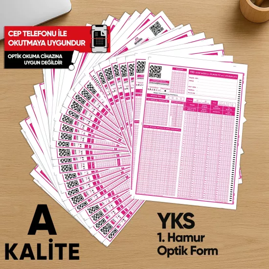 YKS-MSÜ Deneme Sınavları İçin 500 Adet Optik Form