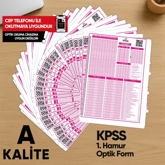 KPSS (GY-GK) Deneme Sınavları İçin 500 Adet Optik Form