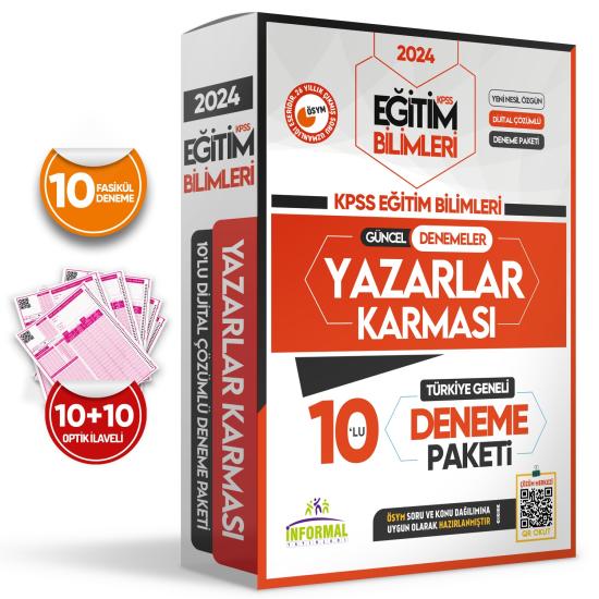 2024 MEB-AGS Eğitim Bilimleri Yazarlar Karması Türkiye Geneli Kurumsal 10lu D. Çözümlü Paket Deneme