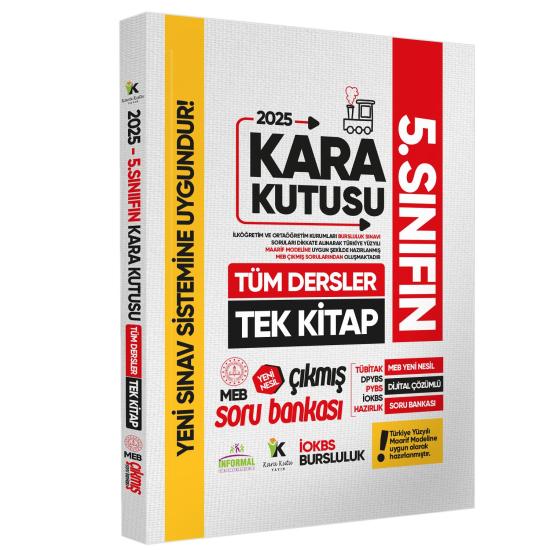 2025 5.Sınıf Tüm Dersler TEK KİTAP YENİ SİSTEM İOKBS BURSLULUK Tamamı Çözümlü Çıkmış Soru Bankası 