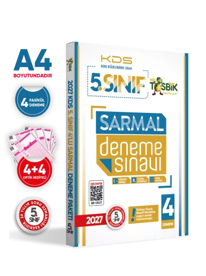 2027 5.Sınıf Yeni Sistem KDS SARMAL Deneme Paketi 4lü Türkiye Geneli D.Çözümlü Hızlı Tosbik Yayın