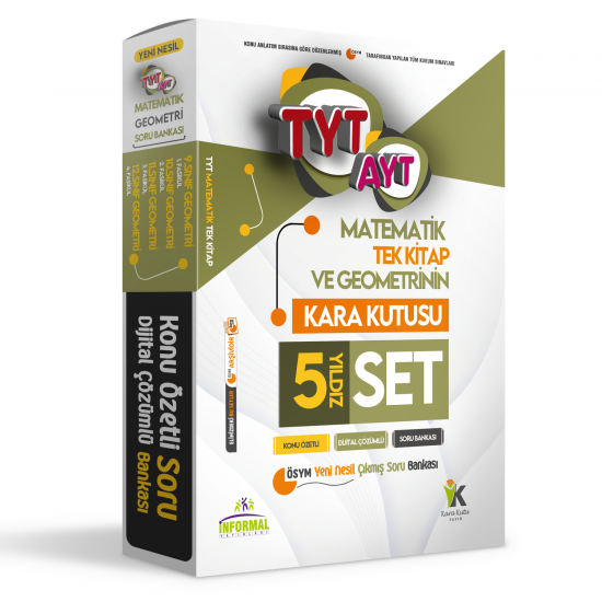  YKS-TYT Matematik TEK KİTAP ve Geometri Kara Kutu Konu Ö.Dijital Çözümlü  Soru Bankası