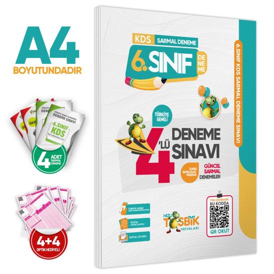 2025 6.Sınıf KDS (Konu Değerlendirme Sınavı) Sarmal Deneme Seti 4lü Türkiye Geneli Dijital Çözümlü