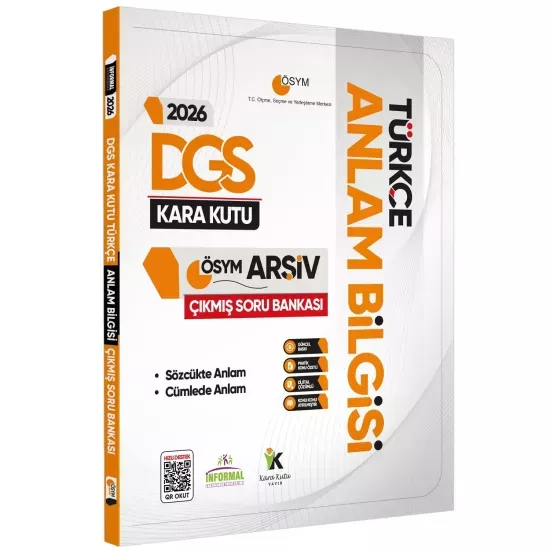 2026 DGS Türkçenin Kara Kutusu ANLAM BİLGİSİ (Sözcük-Cümle) ÖSYM Çıkmış Çözümlü Soru Bankası