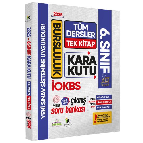 2025 6.sınıf İOKBS BURSLULUK Tüm Dersler Çıkmış Soru Bankası Tek Kitap Yeni Sistem Tamamı Çözümlü