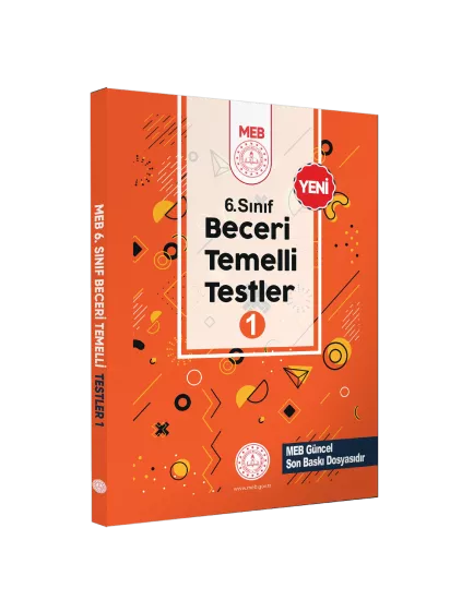 6.Sınıf MEB Beceri Temelli Testler 1. Kitap Örnek Soru Bankası (Renkli Baskı) BASKI ÜCRETİ