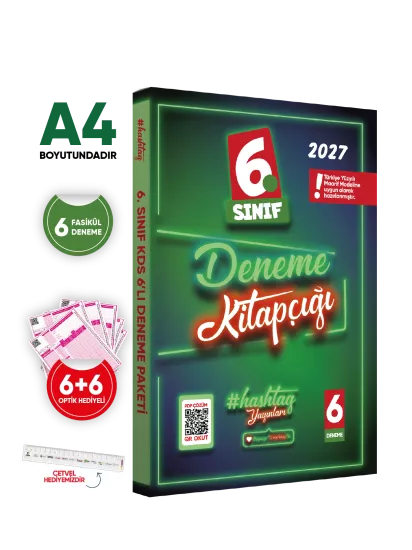 2027 6.Sınıf #hashtag Kazanım Değerlendirme Sınavı 6lı SARMAL Deneme Paketi Çözümlü Türkiye Geneli