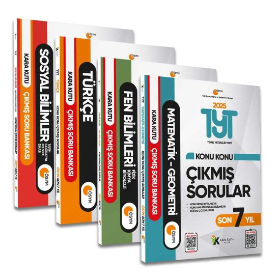 2025 YKS-TYT Tüm Dersler Çıkmış Soru Bankası