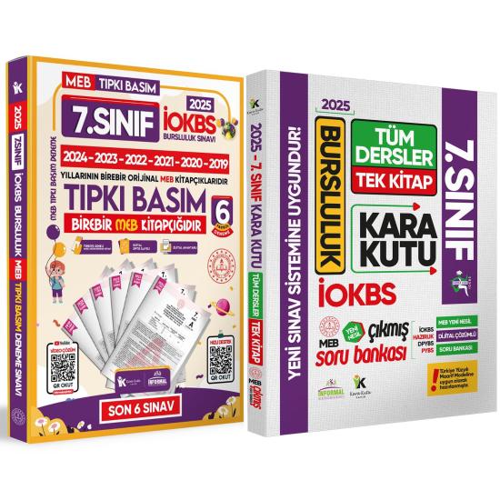 2025 7.Sınıf İOKBS PAKET 6lı Tıpkı Basım/Tüm Dersler Tek Kitap Çözümlü Çıkmış Soru Bankası 2li Set