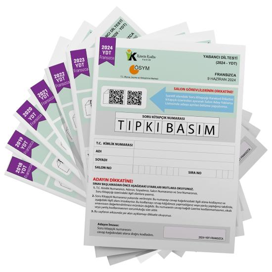 2025 YKS YDT (Yabancı Dil Testi) FRANSIZCA ÖSYM Çıkmış Soru Tıpkı Basım Deneme Paketi 7li Türkiye G.