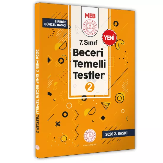 2026 7.Sınıf MEB Beceri Temelli Testler 2. Kitap Örnek Soru Bankası BASKI ÜCRETİ