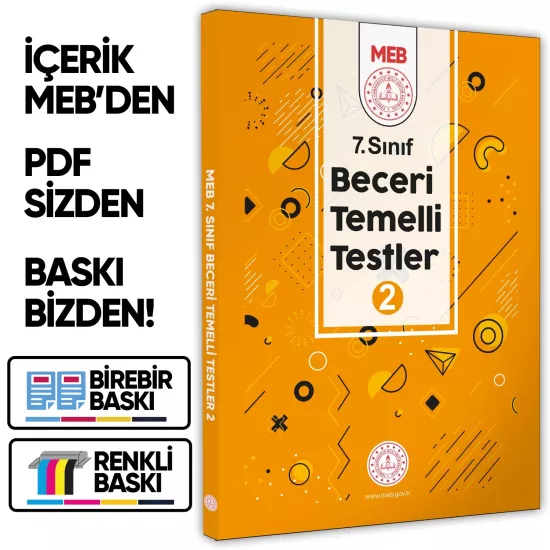 2026 7.Sınıf MEB Beceri Temelli Testler 2. Kitap Örnek Soru Bankası BASKI ÜCRETİ