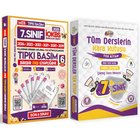 7.Sınıf İOKBS PAKET 6lı Tıpkı Basım/Tüm Dersler Tek Kitap Çözümlü Çıkmış Soru Bankası 2li Set