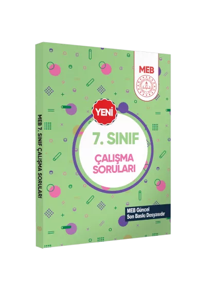 7.Sınıf MEB Tüm Dersler Çalışma Soruları Soru Bankası (Renkli Baskı A4 Boyut) BASKI ÜCRETİ