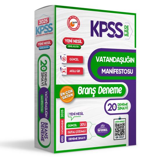 KPSS Ön Lisans Vatandaşlık Manifestosu Dijital Çözümlü 20li Branş Denemesi